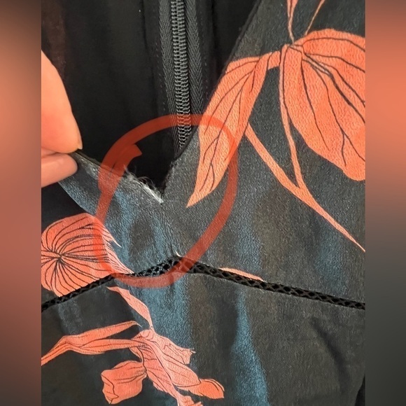 Thakoon Floral Ruffle Silk Blend Romper Black Womens Size 6 - Picture 7 of 16